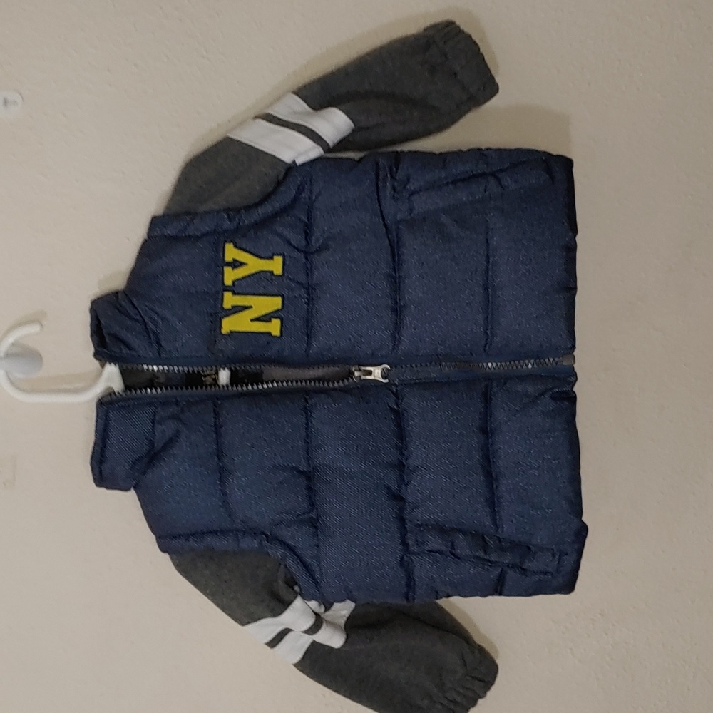 Xtreme Baby Boys Size 12M Hooded Puffer with Sweatshirt Hood and Sleeves
